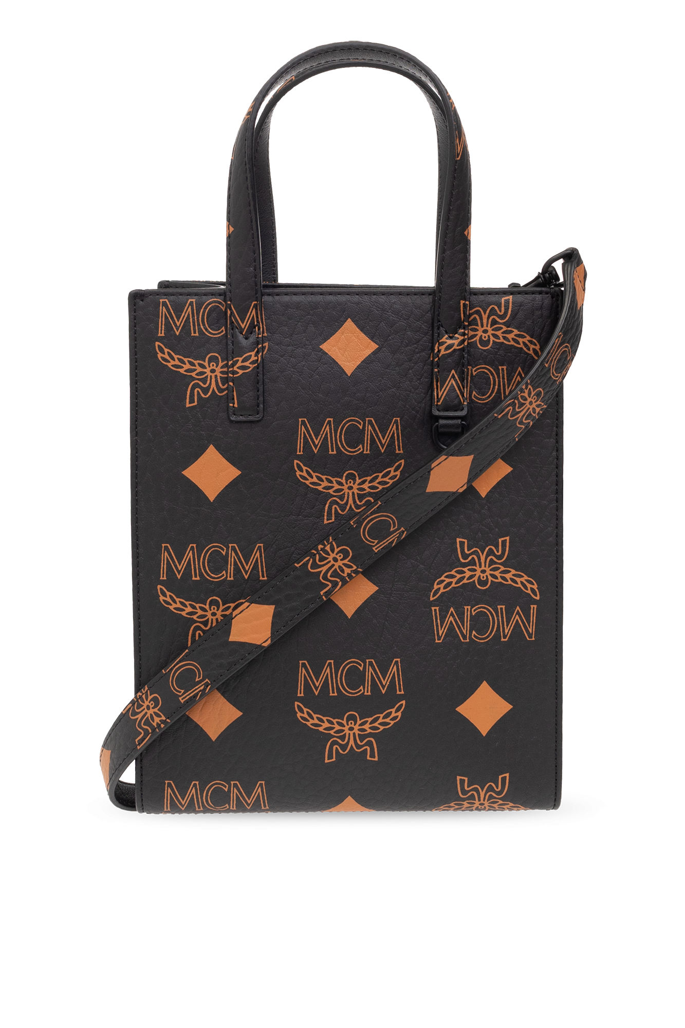 Mcm best sale shopper black